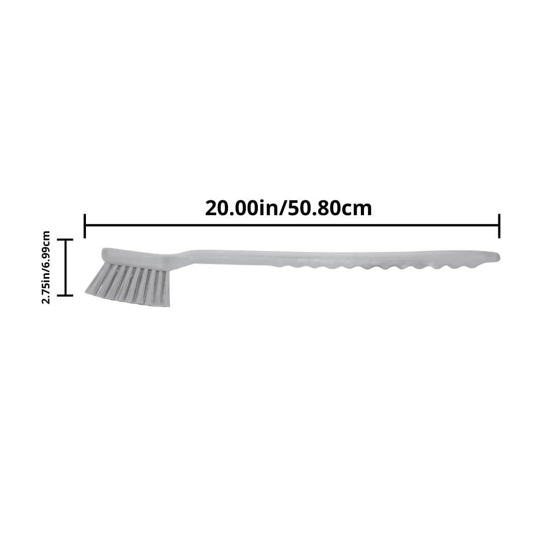 SPARTA 40501EC03 Plastic Large Scrub Brush, Kitchen Brush, Utility Brush With Long Handle For Cleaning, 20 Inches, Black, (Pack of 6)