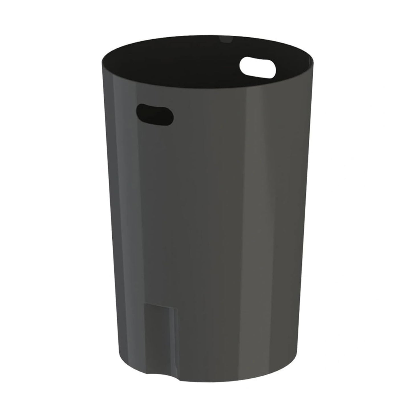 42 Gallon Slatted Circle 100% Recycled Plastic Commercial Outdoor and Indoor Trash Can with Push Open Dome Lid and Internal Liner | Great for Schools and Businesses - Blue