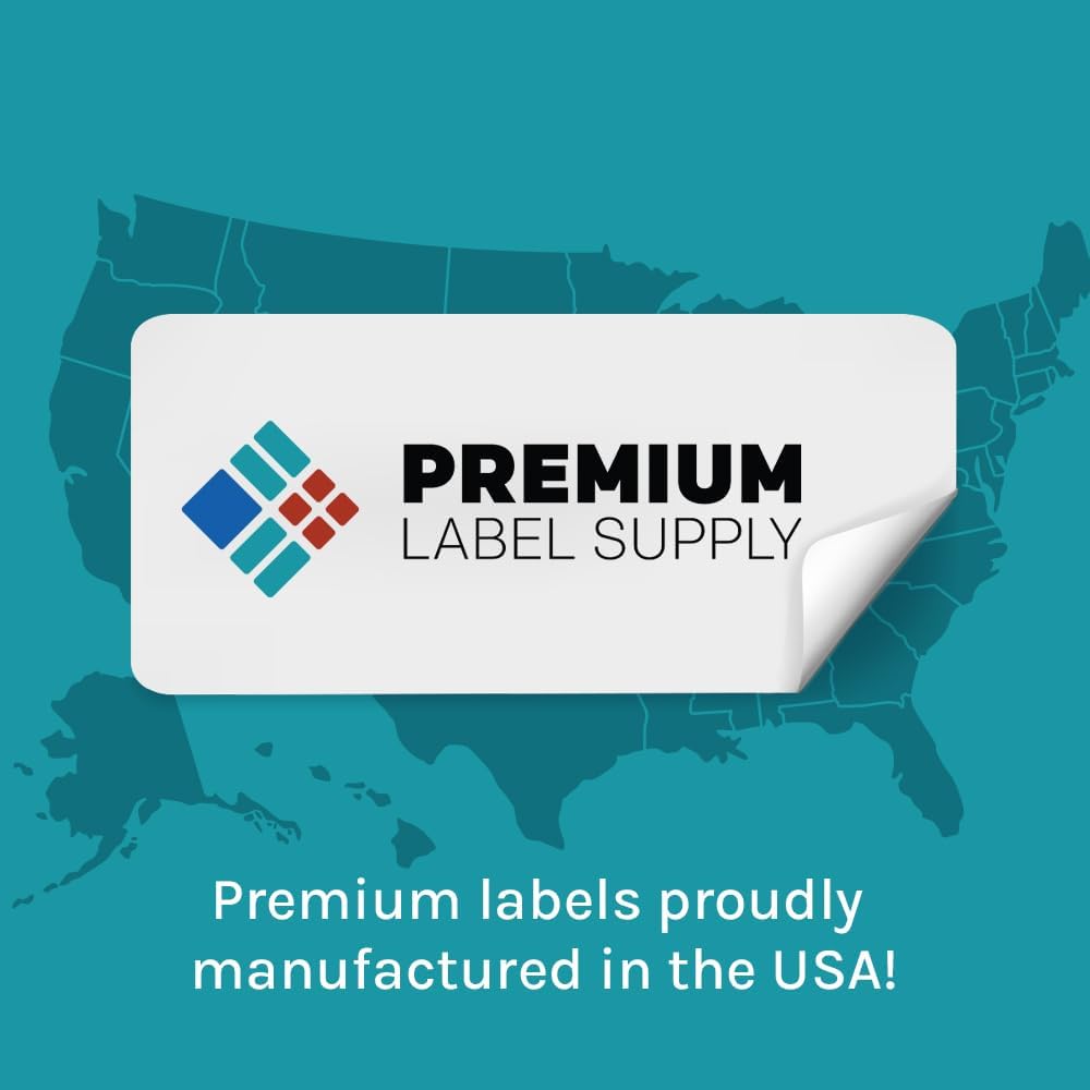 Premium Label Supply Waterproof Matte White Sticker Labels – 3.5" x 5" – Inkjet Printers Only – (4 per Sheet), 500 Sheets - 2,000 Total Adhesive Labels