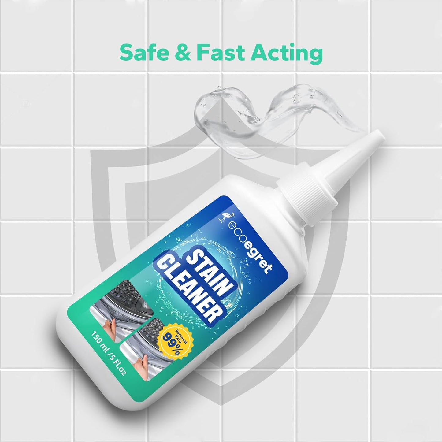 Home Remover Gel (5 Fl oz), Multifunctional Stain Remover, Washing Machine Cleaner, Refrigerator Strips, Grout Cleaner Best for Floor Tile, Home Sink, Kitchen, Showers (1 Pack)