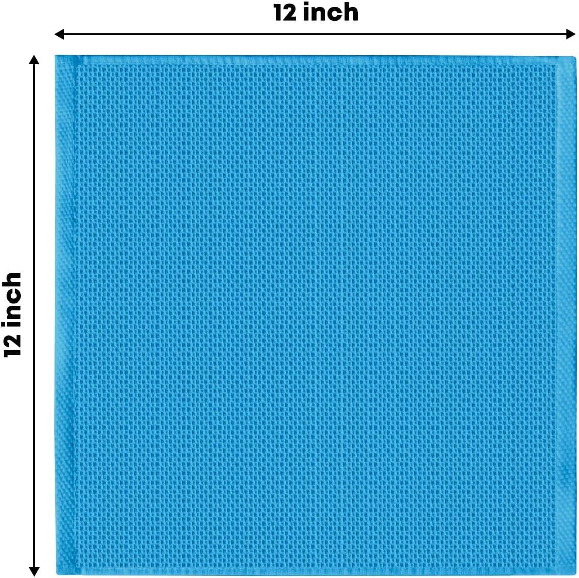 Artoid Mode 100% Cotton Sky Blue Waffle Weave Kitchen Dish Cloths, 12x12 Inch Ultra Soft Absorbent Quick Drying Kitchen Dish Towels Set of 6
