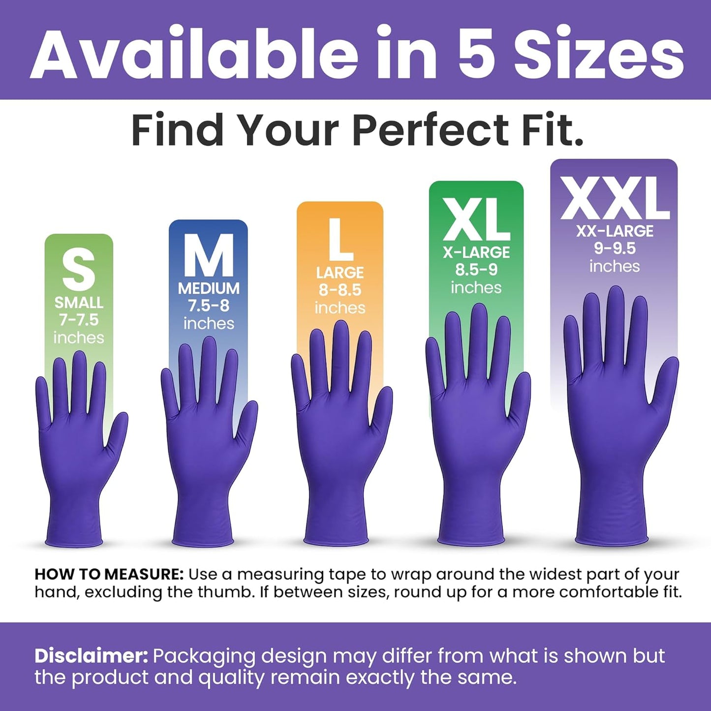 SafeWay Nitrile Disposable Gloves — Multi-Purpose Powder-Free, Non-Latex, Medical Use, and Textured Fingertips for Food Prep, Cleaning, Tattoo, Nursing, Lab, Examination, & More — (6000pcs, 2X Large)