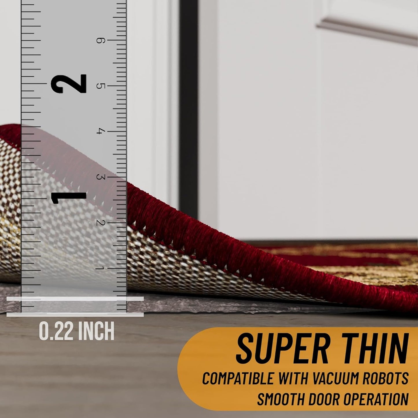 Ottomanson 3' x 9' Non-Slip Rug Pad Gripper 1/4 Inch Thick Dual Surface Felt + Rubber Gripper - Safe for All Floors, Brown