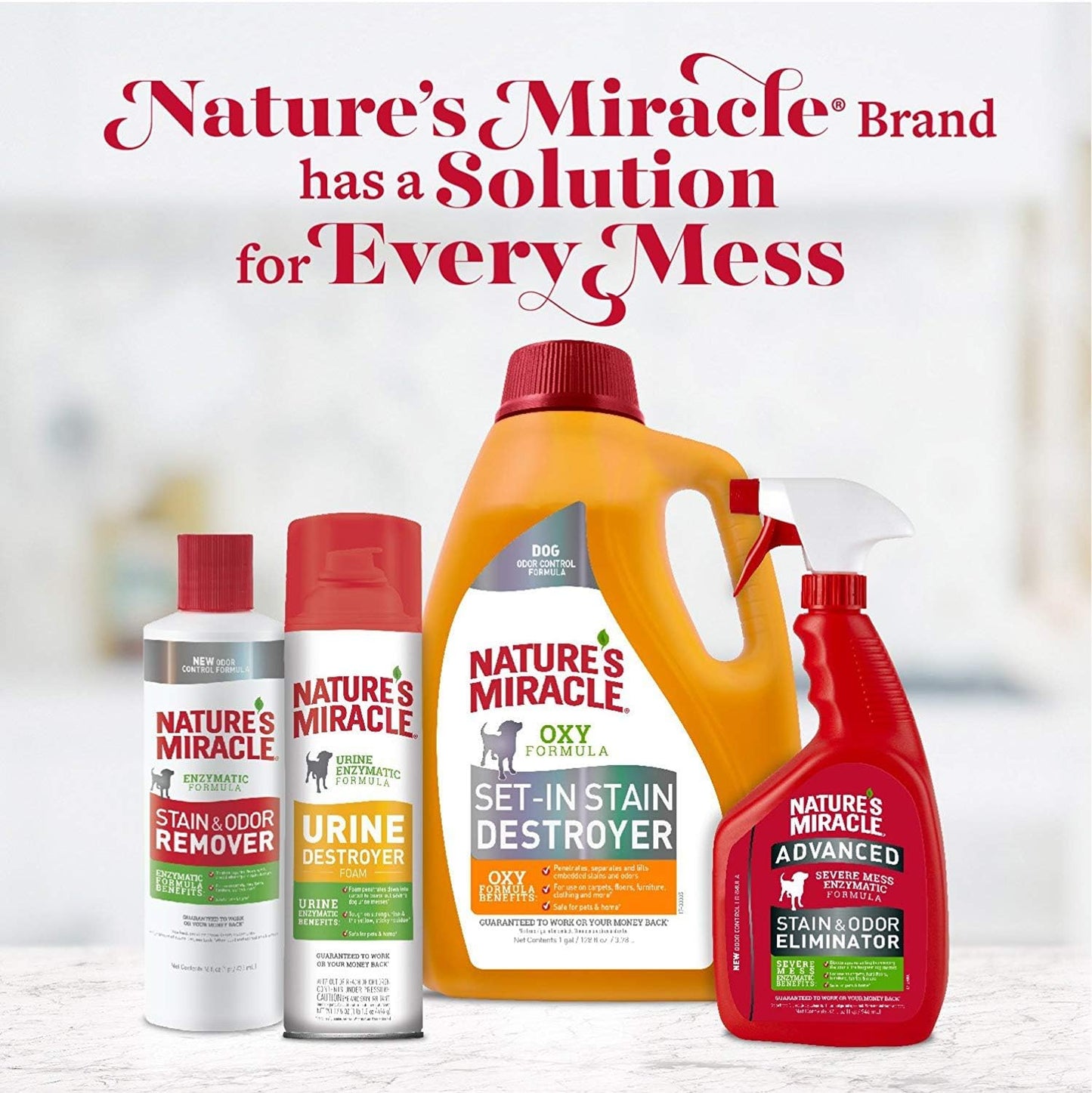 Nature's Miracle Stain and Odor Remover for Dogs, Odor Control Formula, Refill, 1.33 Gal