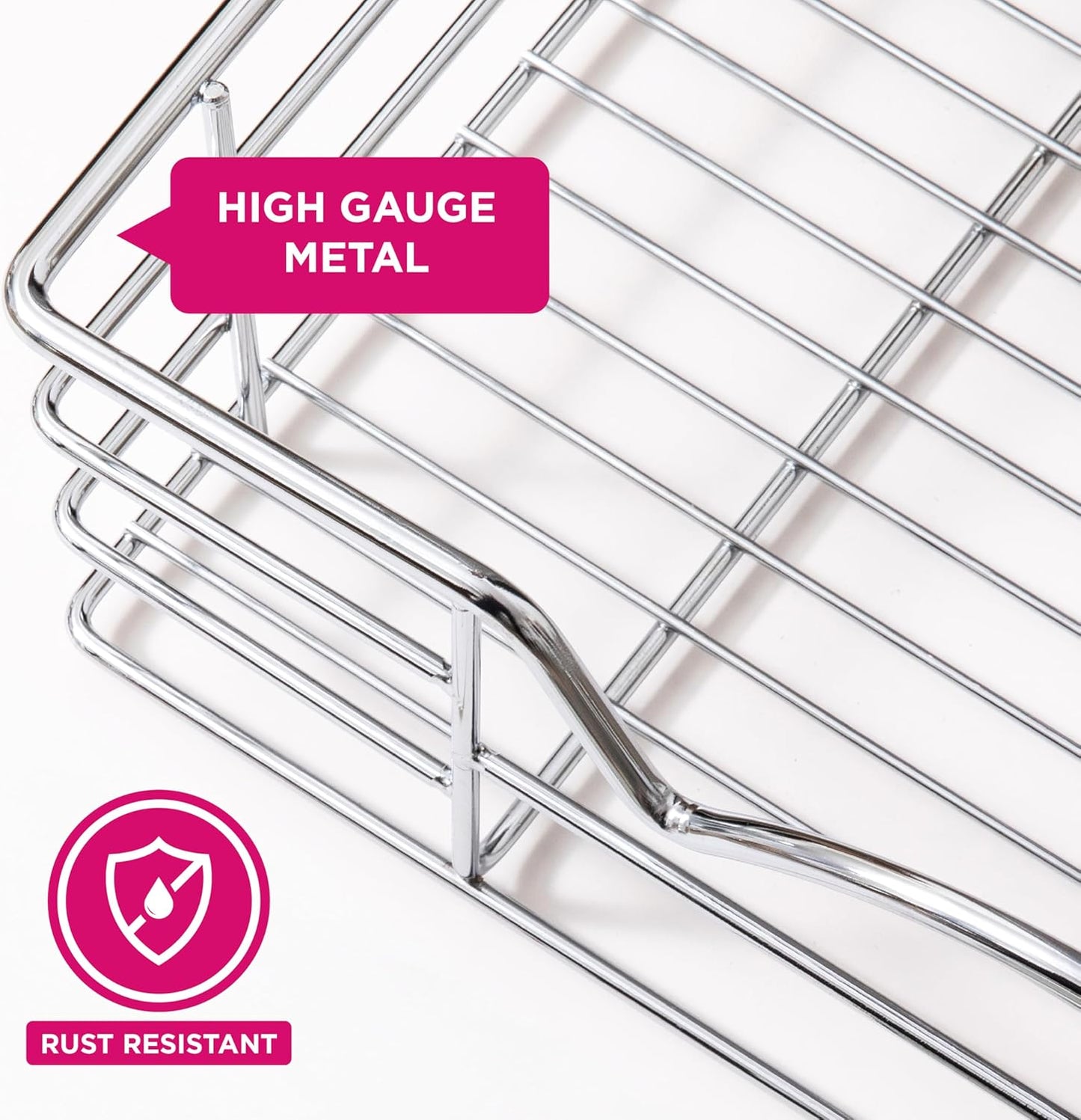 HOLDN’ STORAGE Heavy-Duty Premium Collection Pull Out Cabinet Organizer, Cabinet Drawer Slide Outs, Lifetime Limited Warranty - Basket Size 17" W x 21" D x 5" H, Anti-Rust Chrome Finish