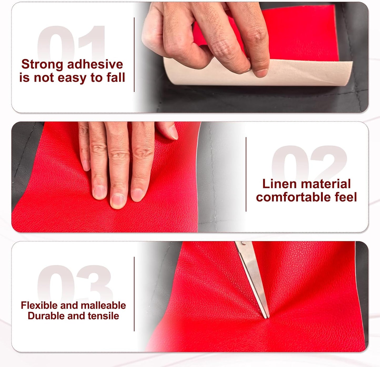 PATIKIL Leather Patches Tape for Furniture, 3.2 x 61 Inch Self Adhesive Vinyl Leather Repair Kit Cover Sheet for Couch, Sofa, Car Seats, Office Chair, Dark Green