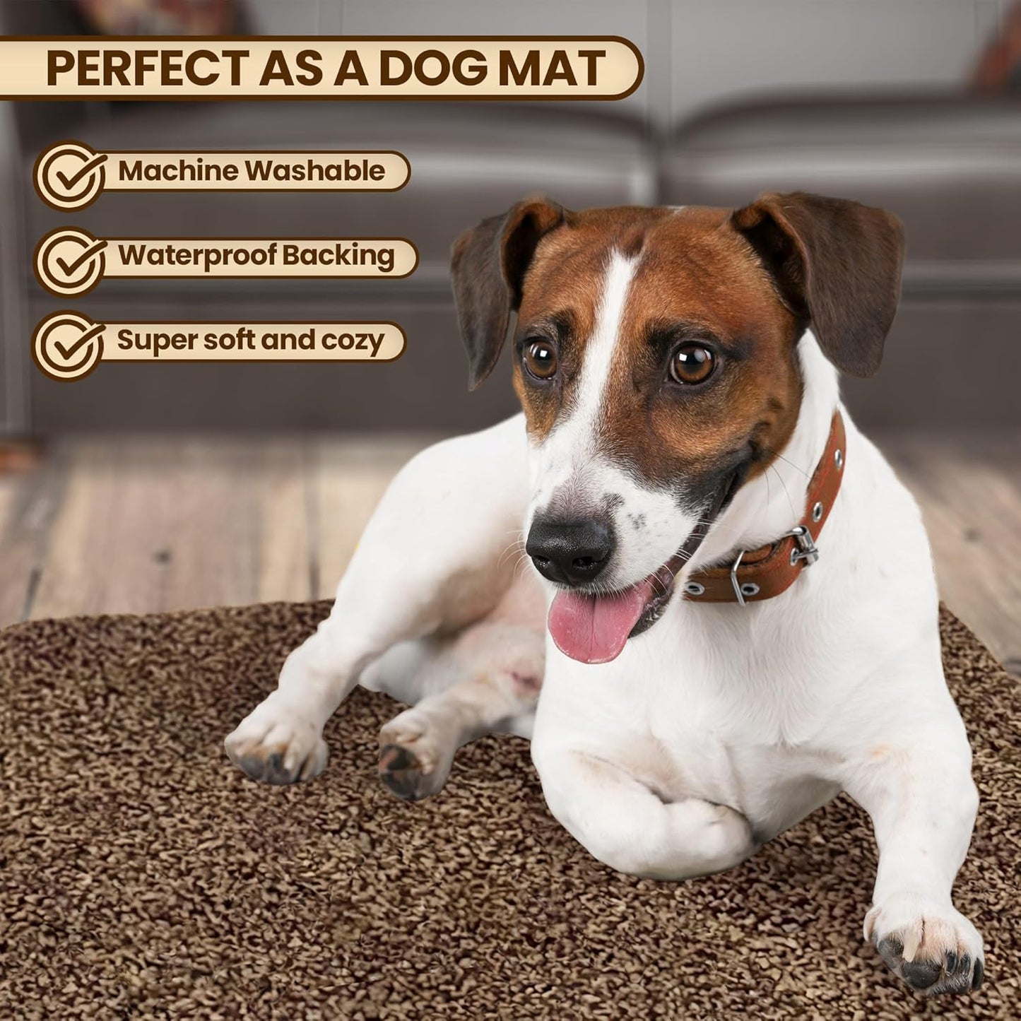 Premium Microfiber Indoor Door Mat – 24"x36" Washable Entry Mat, Non-Slip, Waterproof Backing, Super Absorbent, Low Profile Entryway Doormat for Indoor Entrance