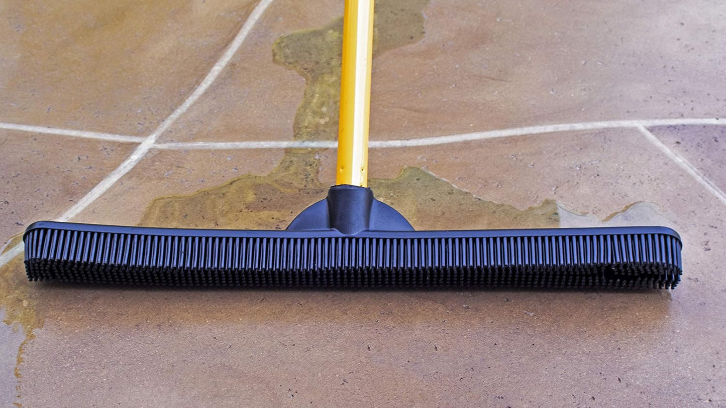 FURemover Pet Hair Rubber Broom 2-Piece Set containing Original and PRO Furemover Brooms for Carpet, Tile and Hardwood