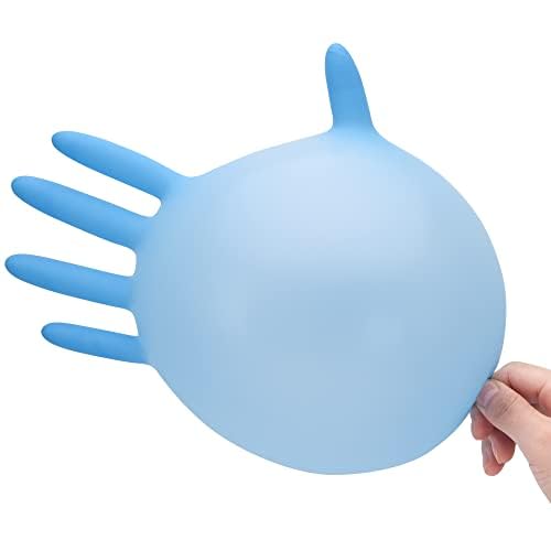 Disposable Nitrile Exam Gloves, Blue, Nitrile Gloves Disposable Latex Free, Medical Gloves, Cleaning Gloves, Food-Safe Rubber Gloves, Powder Free, Non-Sterile, 100-ct Box (X-Small)