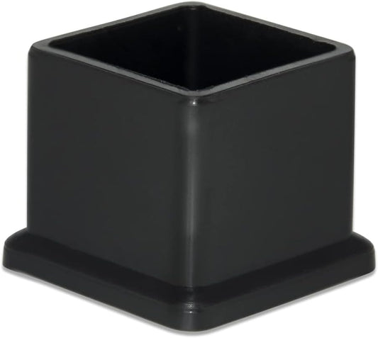 Flyshop 20 Pieces 22 x 22mm PVC Chair Leg Caps Square, Protective Caps for Chair Legs, Floor Protectors, [Noise Reduction & Anti-Scratch], Durable Chair Socks, Black Furniture Feet Gliders