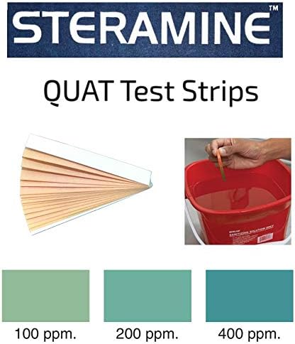 2 Bottles Steramine Sanitizer Tablets - 15x QT-10 Test Strip - Multi Purpose Steramine Sanitizing Tablets for Food Contact Surface in Kitchen, Restaurant & Food Service by FryOilSaver Co. (300 Count)