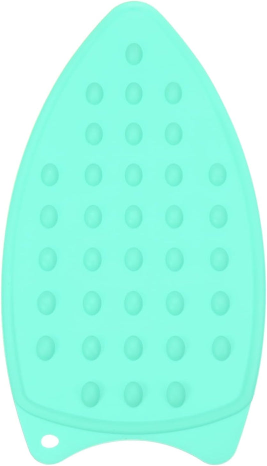 PATIKIL Silicone Iron Rest Pad, Multipurpose Hot Heat Resistant Iron Rest Plate Protective Pad for Ironing Board Hot Resistant Steamer Steam Compact Mat, Lake Blue