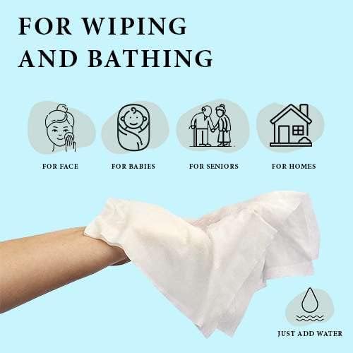 Disposable Dry Wipes, 200 Pack – Ultra Soft Non-Moistened Cleansing Cloths for Adults, Incontinence, Baby Care, Makeup Removal – 9.5" x 13.5" - Hospital Grade, Durable – by ProHeal
