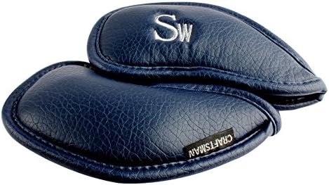 CRAFTSMAN GOLF 12pcs or 1pc Thick Synthetic Leather Golf Iron Head Covers Set Headcover Fit All Brands Callaway Ping Taylormade Cobra Etc. Also Custom Name