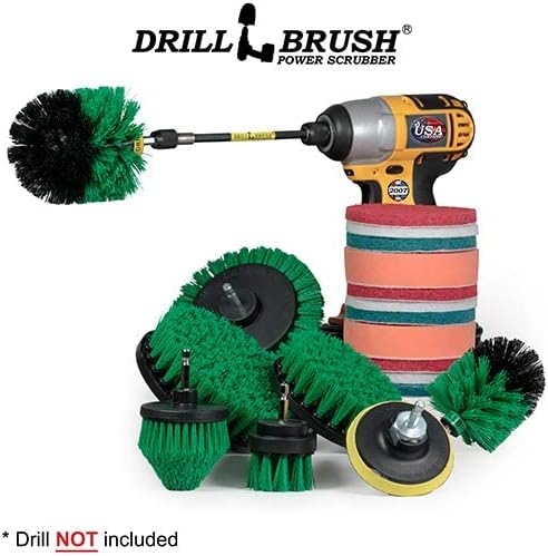 Kitchen Cleaning Supplies - Oven Scrubber Kit - Cast Iron Cleaner Brushes - Tabletop Scrubbers - Kitchen Accessories - Stove Top Cleaner - Fridge Scrub Brush - Stainless Steel Appliance Cleaning Kit