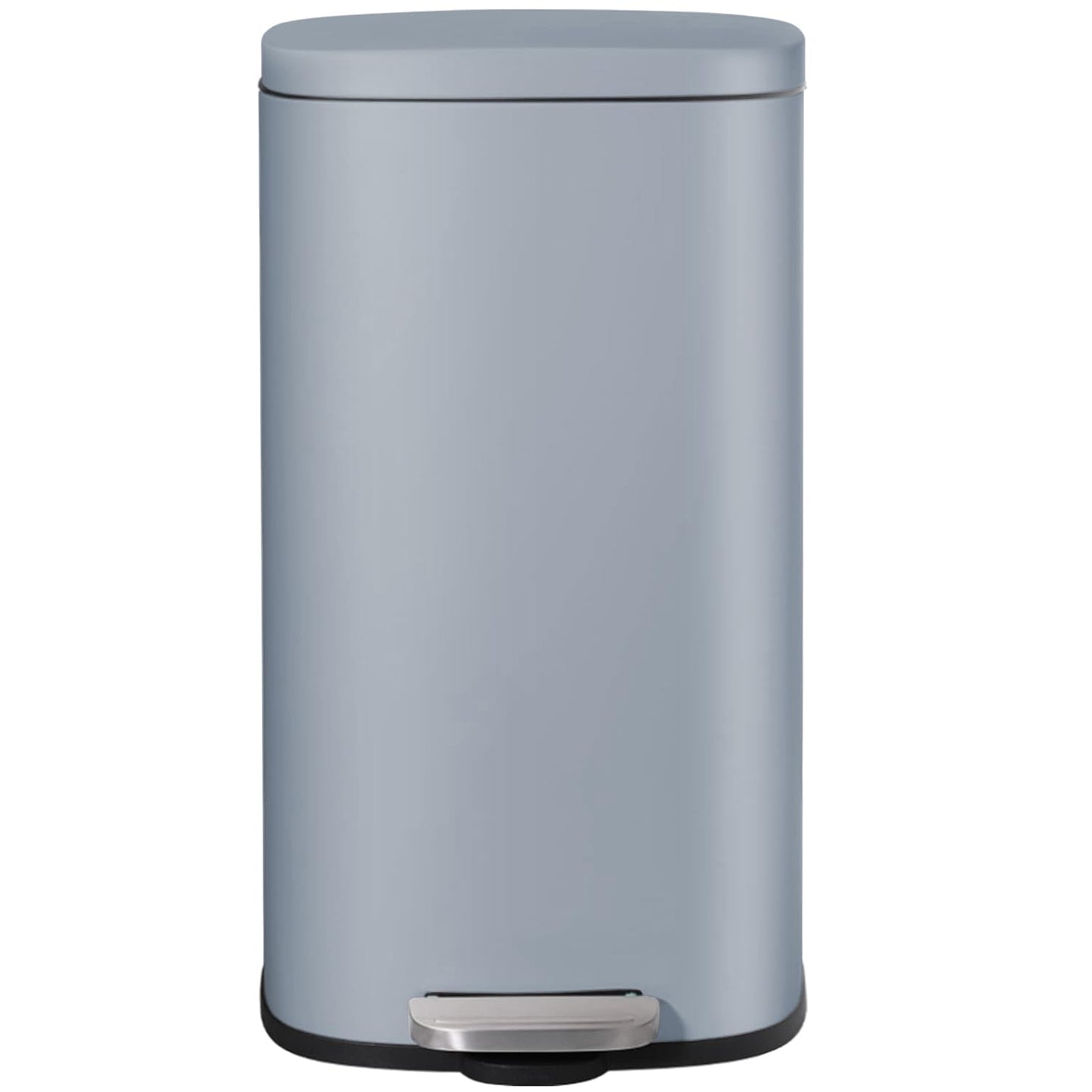 AthLike Trash Can, Stainless Steel Kitchen Garbage Can, Step Waste Bin with Hinged Lid and Removable Inner Bucket, Soft-Close, Dustbin for Bathroom Bedroom Living Room Home (Haze Blue, 13.2 Gal)
