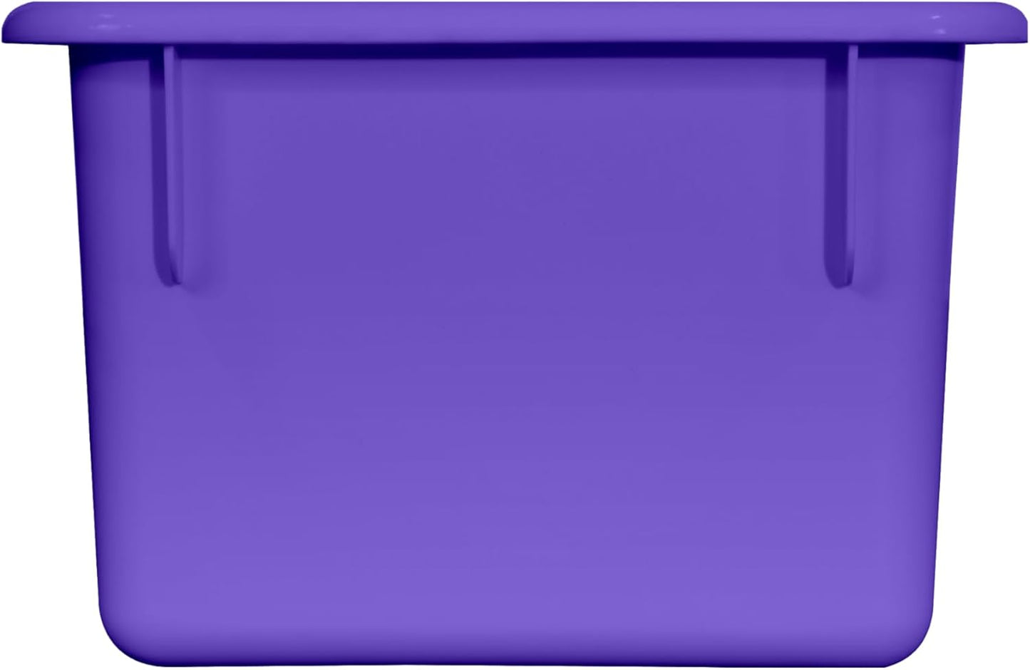 Wood Designs Cubby Storage Bin, Heavy Duty Plastic Containers for Kids Purple Cubby Tray Set of 10