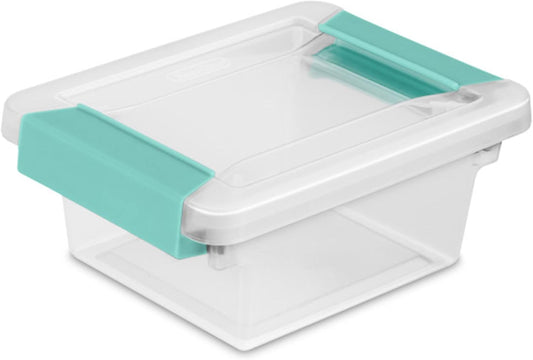 Sterilite 6-Pack Clip Box, Clear Storage for Crafts, Supplies and Office Items, Mini
