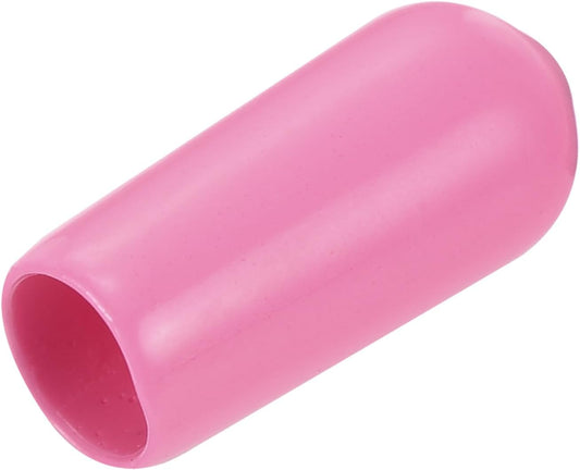 uxcell 20pcs Rubber End Caps 6mm(1/4 inch) ID Vinyl PVC Round Tube Bolt Cap Cover Screw Thread Protectors Pink