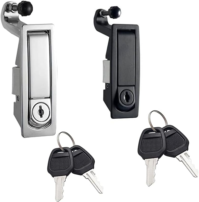 WJSKDQ 2PCS Compression Latch Lock Trigger Latch Lock Zinc Alloy Adjustable Lever Hand Operated Compression Latch Flush Silvers