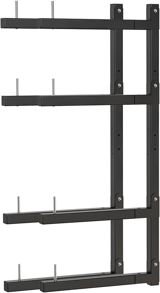 Lumber Storage Rack, Upgrade Cantilever Folding Lumber Rack Wall Mount, Metal 8 Level 32 Inch Plywood Scrap Wood Storage Rack