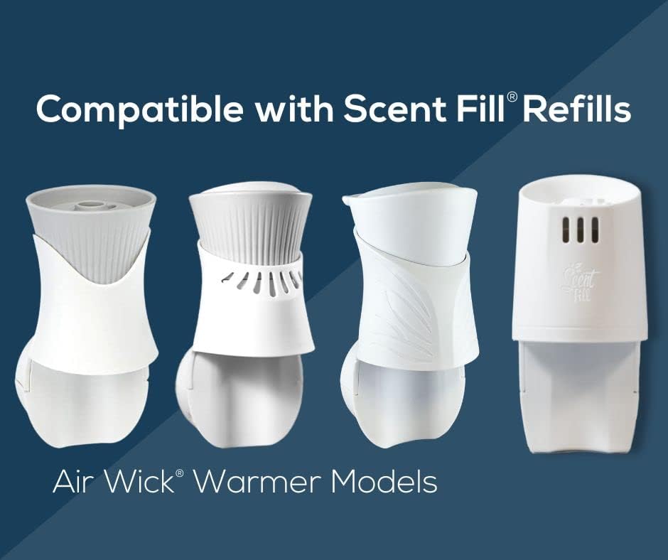 Scent Fill 100% Natural Cucumber Basil Plug in Air Freshener, Scented Oil Refills, 3 Refills