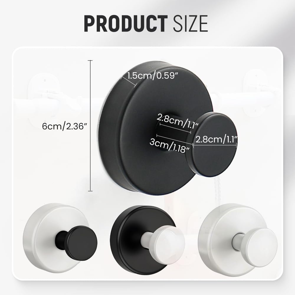 Suction Cup Hooks for Wreaths, 2025 New No Drill Suction Cup Hooks on Glass, Wreath Hanger for Front Door, Rustproof Hook Holder Towel Hook for Window Bathroom Mirrors Tile (2, White)