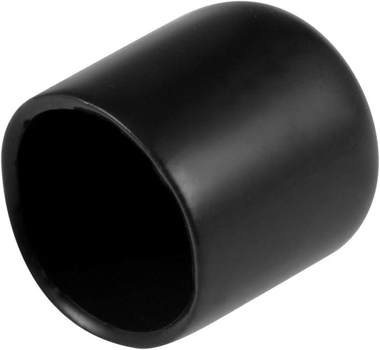 uxcell 20pcs Rubber End Caps 17mm ID Vinyl Round Tube Bolt Cap Cover Thread Protectors Black