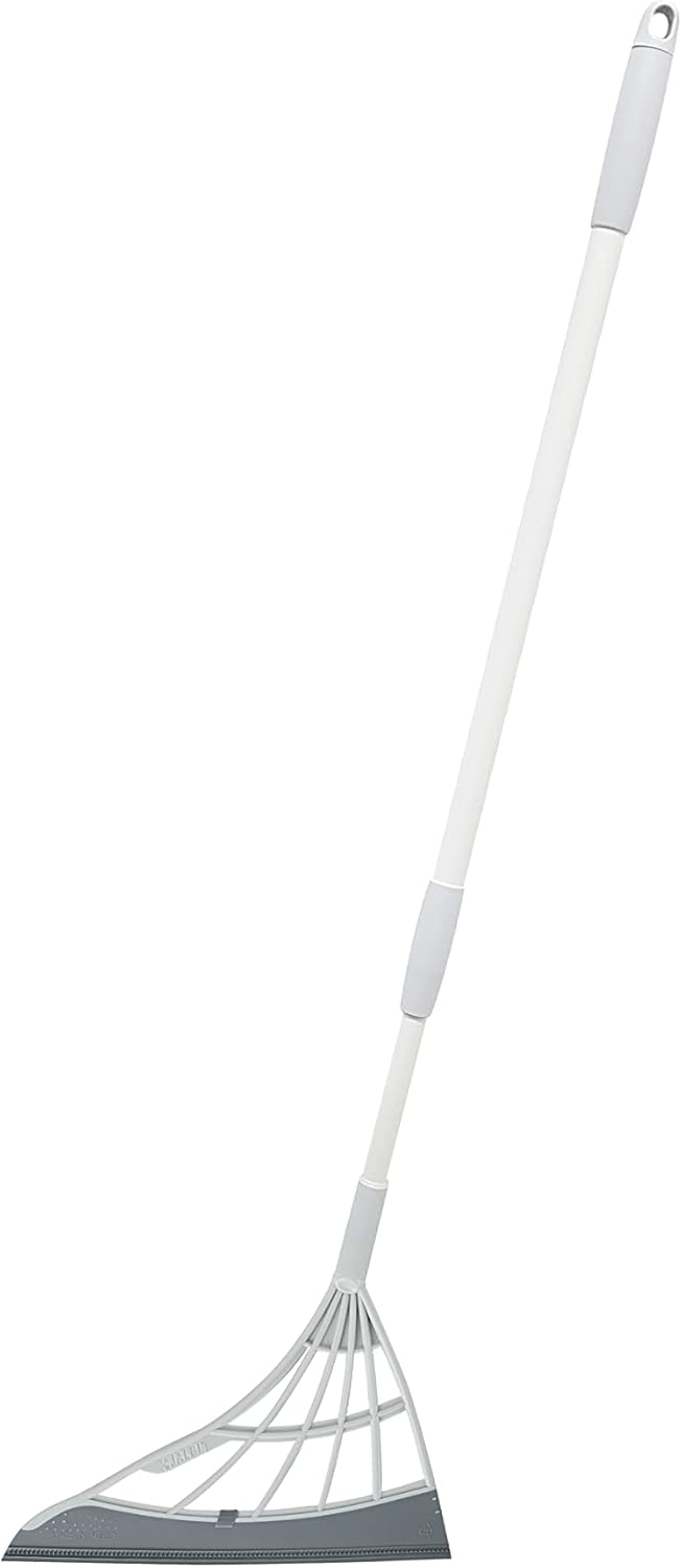Original Broombi - All-Surface Silicone Broom, Squeegee, Pet Hair Remover - Smart Broom for Indoor Cleaning - Cleans Glass, Fine Dust, Hair, Liquids - for Smooth Floors, Rugs, Windows (Grey)