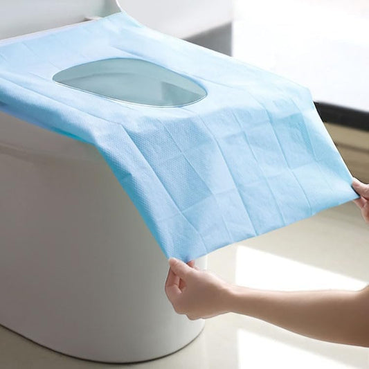 Disposable Waterproof Toilet Seat Covers (10-Pack) – Individually Wrapped XL Portable Potty Liners for Travel, Kids & Adults – Non-Flushable Hygienic Public Restroom Protector, Universal Fit