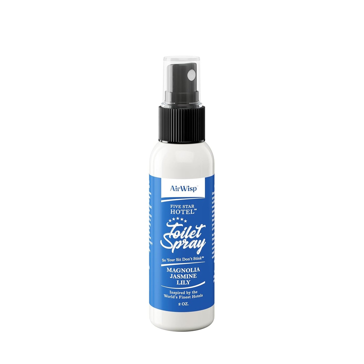 AirWisp Toilet Spray - Magnolia Jasmine and Lily - Pre Poop Spray Odor Eliminator - 2 oz. Bottle - Up To 100 Uses Per Bottle - Bathroom Accessories - Made in the USA