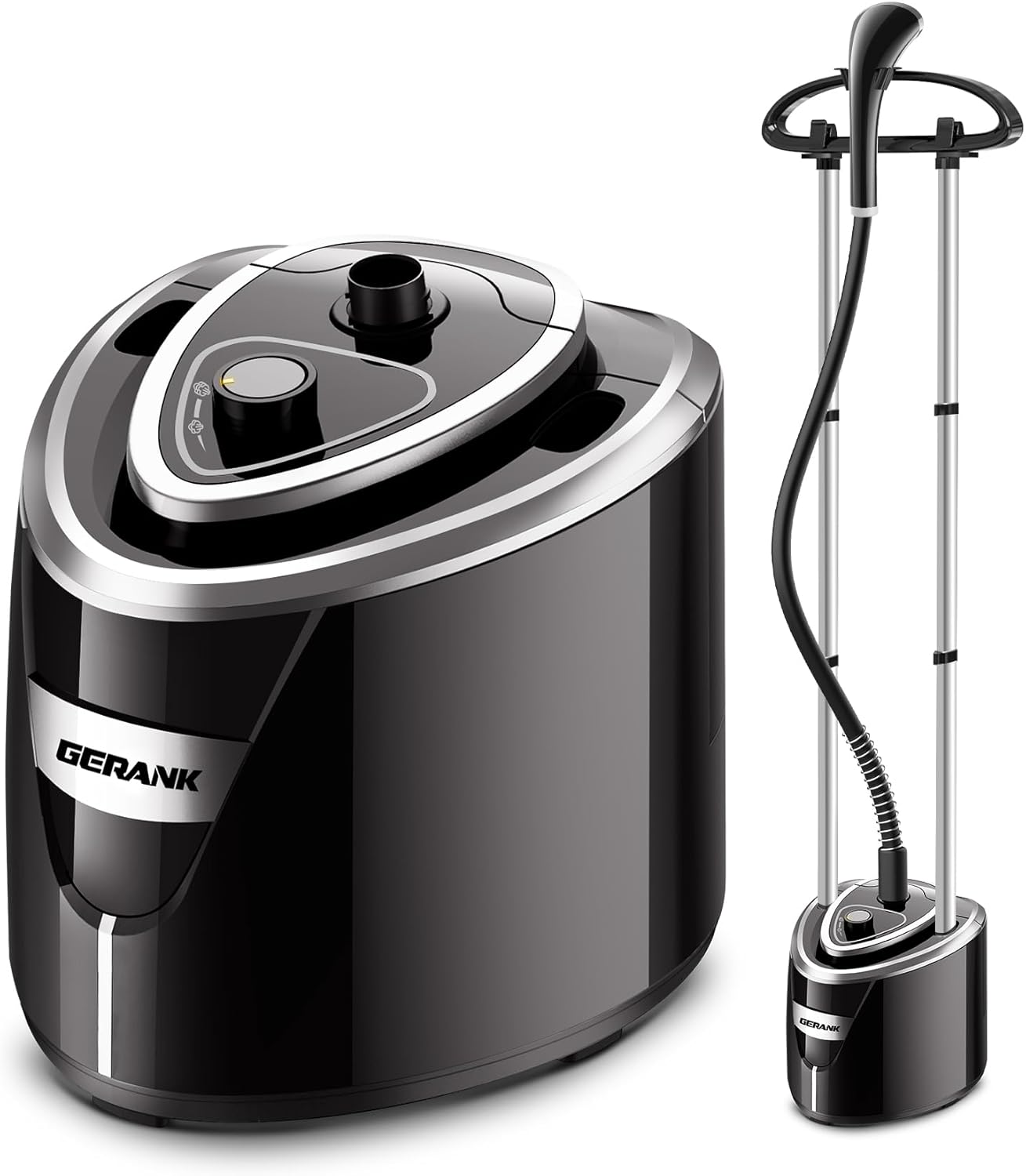 Steamer for Clothes, 1500W Standing Garment Steamer with 35s Fast Heating, 2.5L Water Tank for 1.5H Steaming, Adjustable Height Stand with Clothes Hanger, Professional Wrinkle Removal