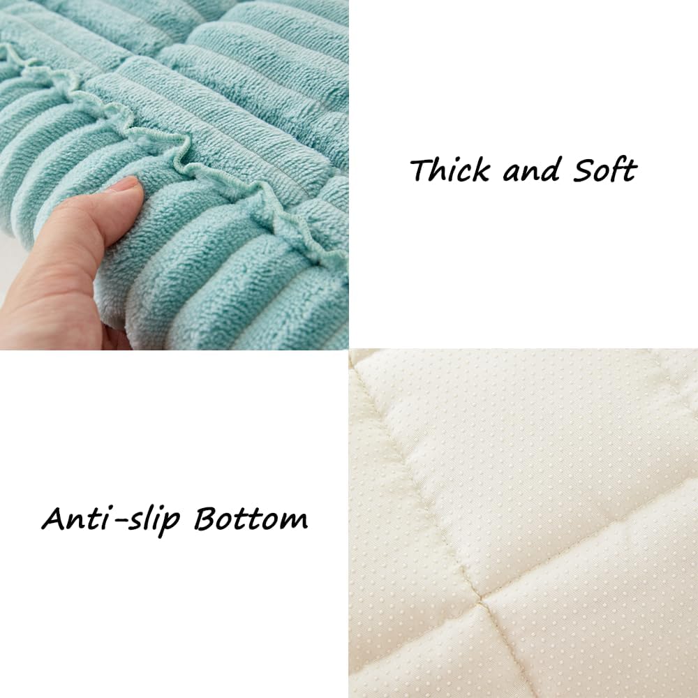 Couch Cover for Dogs Washable, Fuzzy Pet Couch Covers for 3 Cushion Sofa Pet Friendly, Non Slip Sofa Cover (Blue, 27.6" x 59"/70 x 150cm)