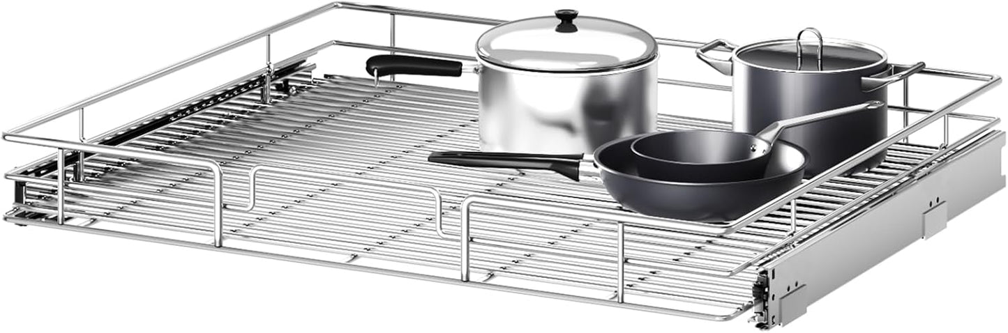 Pull Out Cabinet Organizer 30" W x 21½" D, Heavy Duty Cabinet Pull Out Shelves, Slide Out Drawers Organization for Kitchen Cabinets Bathroom