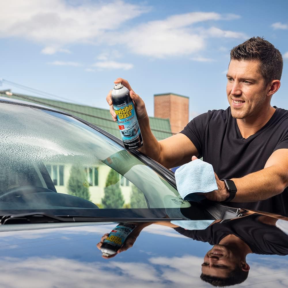 Invisible Glass 91164-4PKPremium Aerosol Glass and Window Cleaner for Auto and Home Cleans Glass, Windows, Windshields, and More, Streak-Free, Ammonia-Free, Tint-Safe, 19 oz (Pack of 4)