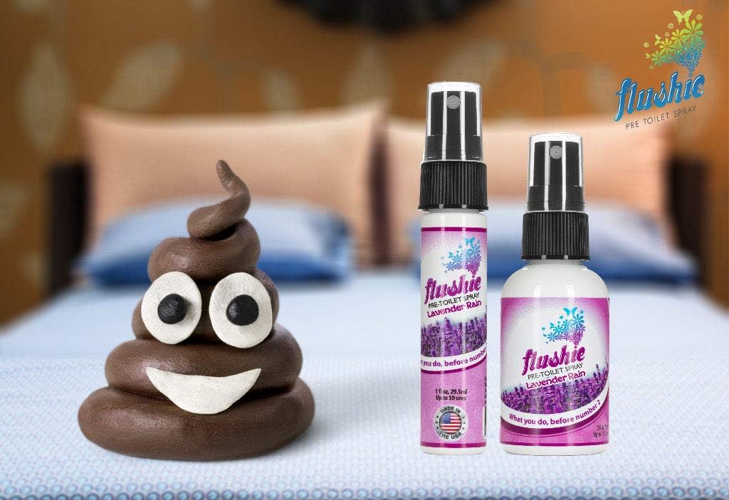 Flushie Pre-Toilet Spray for Toilet Odor Deodorizer... (Lavender, 2-pack)
