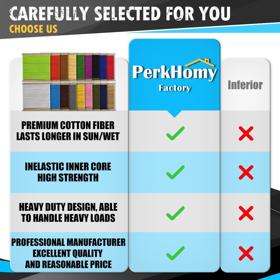 PerkHomy 500lb Cotton Rope 3/16" (5mm) 50 ft Multi Purpose Utility Diamond Braided Cord, Natural Cotton for Clothes Line Camping Crafting Flag Pole, Khaki