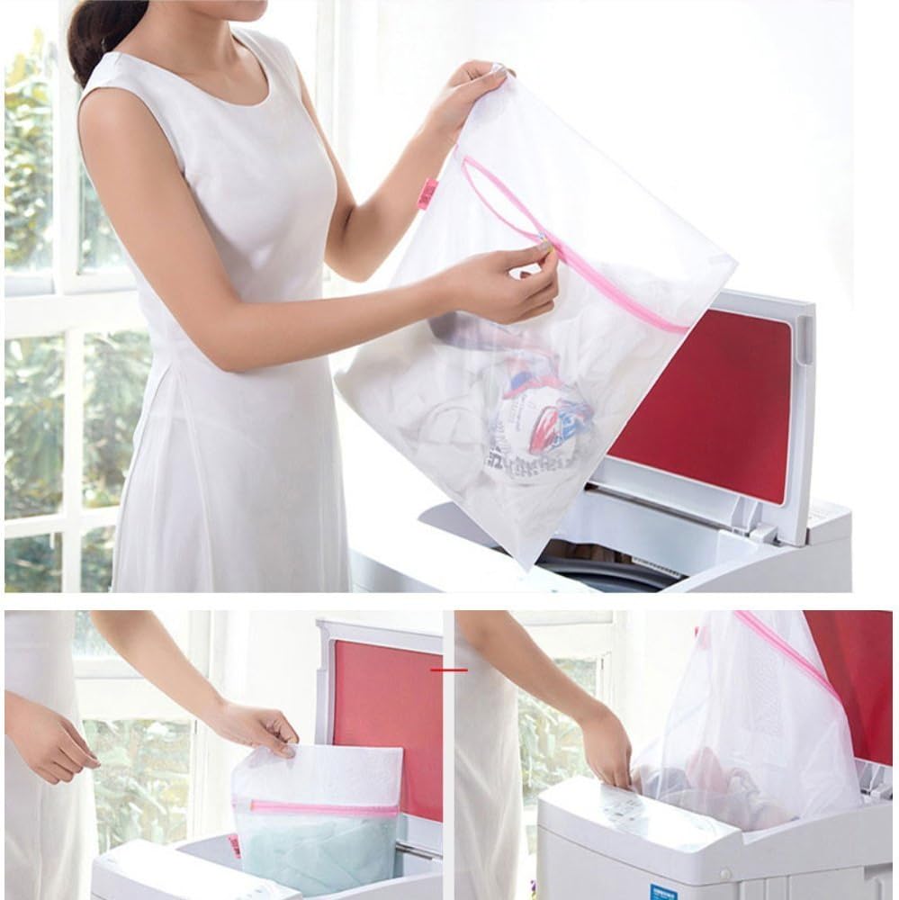 Pack of 5 Mesh Laundry Washing Bags-5 Large for Laundry,Blouse, Hosiery, Stocking, Underwear, Bra and Lingerie, Travel Laundry Bag FBA