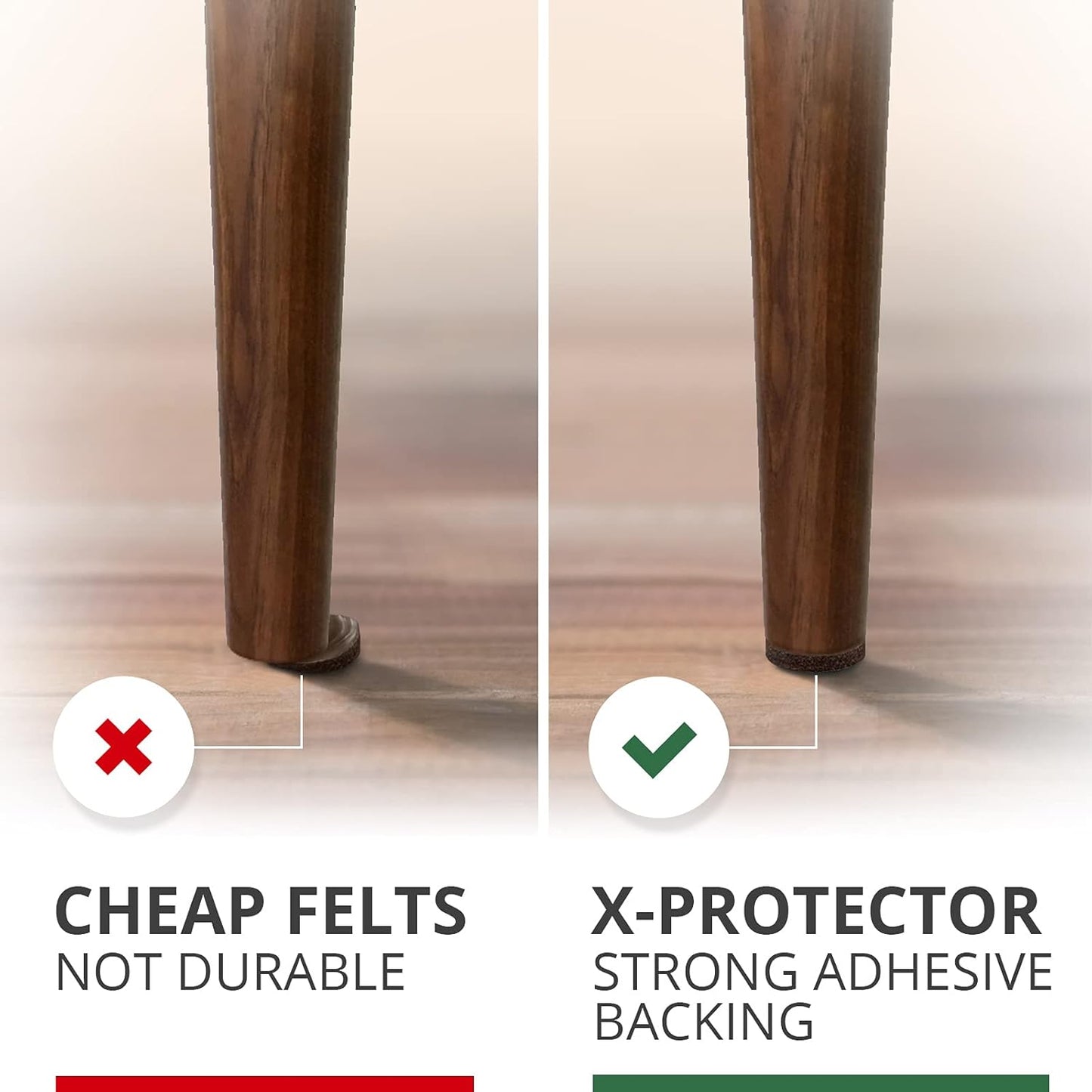 Felt Furniture Pads X-PROTECTOR 181 PCS Premium Furniture Pads - Felt Pads Furniture Feet Best Wood Floor Protectors - Protect Your Hardwood & Laminate Flooring!