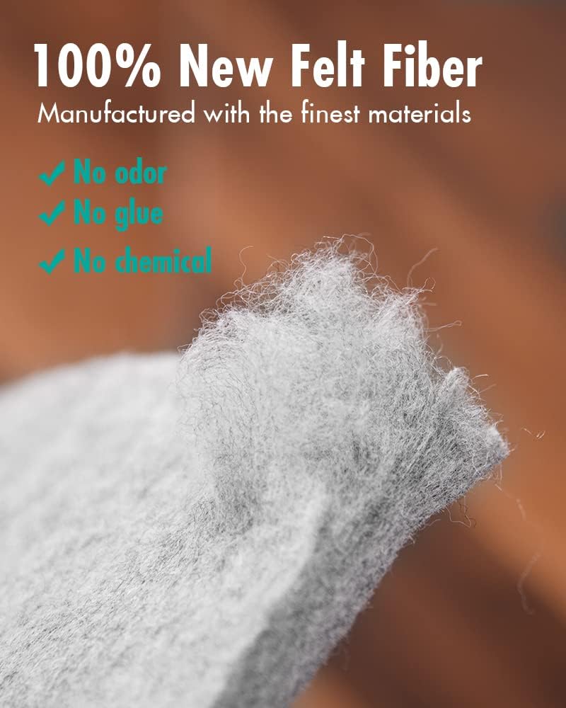 Non Slip Rug Pad Gripper - 9x12 Feet 1/8” Extra Thick Felt Under Rug for Area Rugs and Hardwood Floors,Super Cushioned Non Skid Carpet Padding