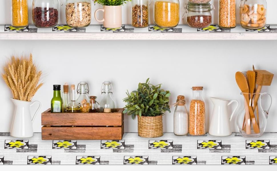 Non Adhesive Shelf Liner Kitchen 12" W x 60" L Drawer Liner Pantry Liner for Shelves Cupboard Liner Kitchen Cabinet Cover Easy to Trim