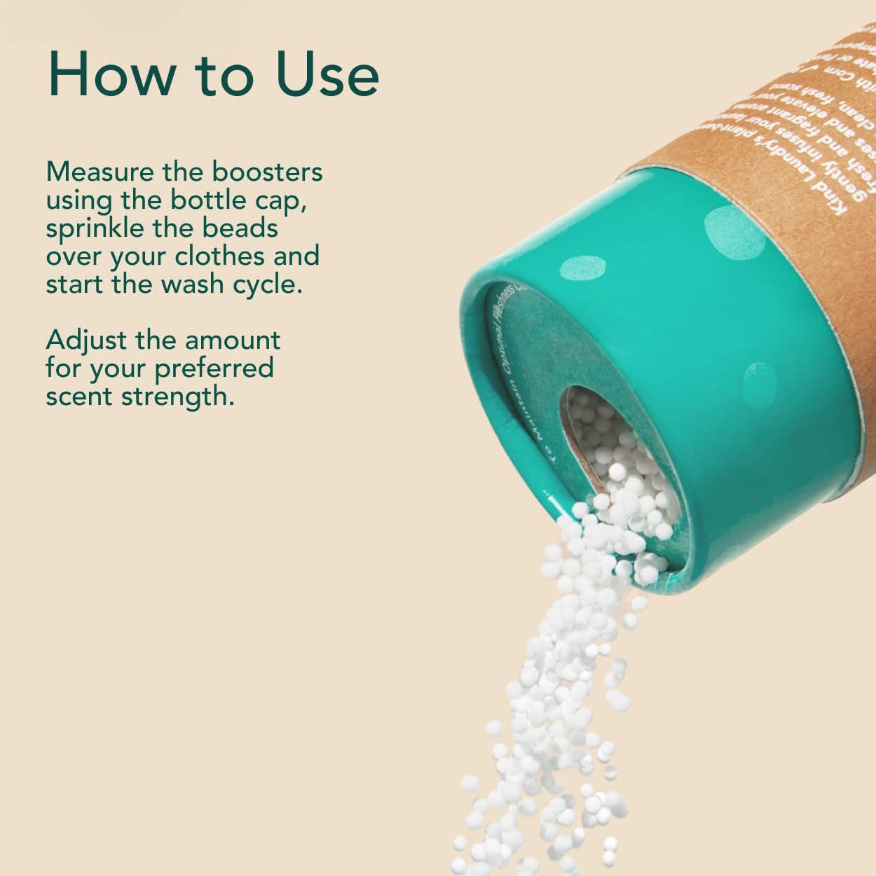 Kind Laundry In Wash Scent Booster Beads - Ocean Breeze - 100% Plant Based - Natural Laundry Booster Beads & Smell Deodorizer - Environment Friendly Odor Eliminator for Clothes (320 grams)