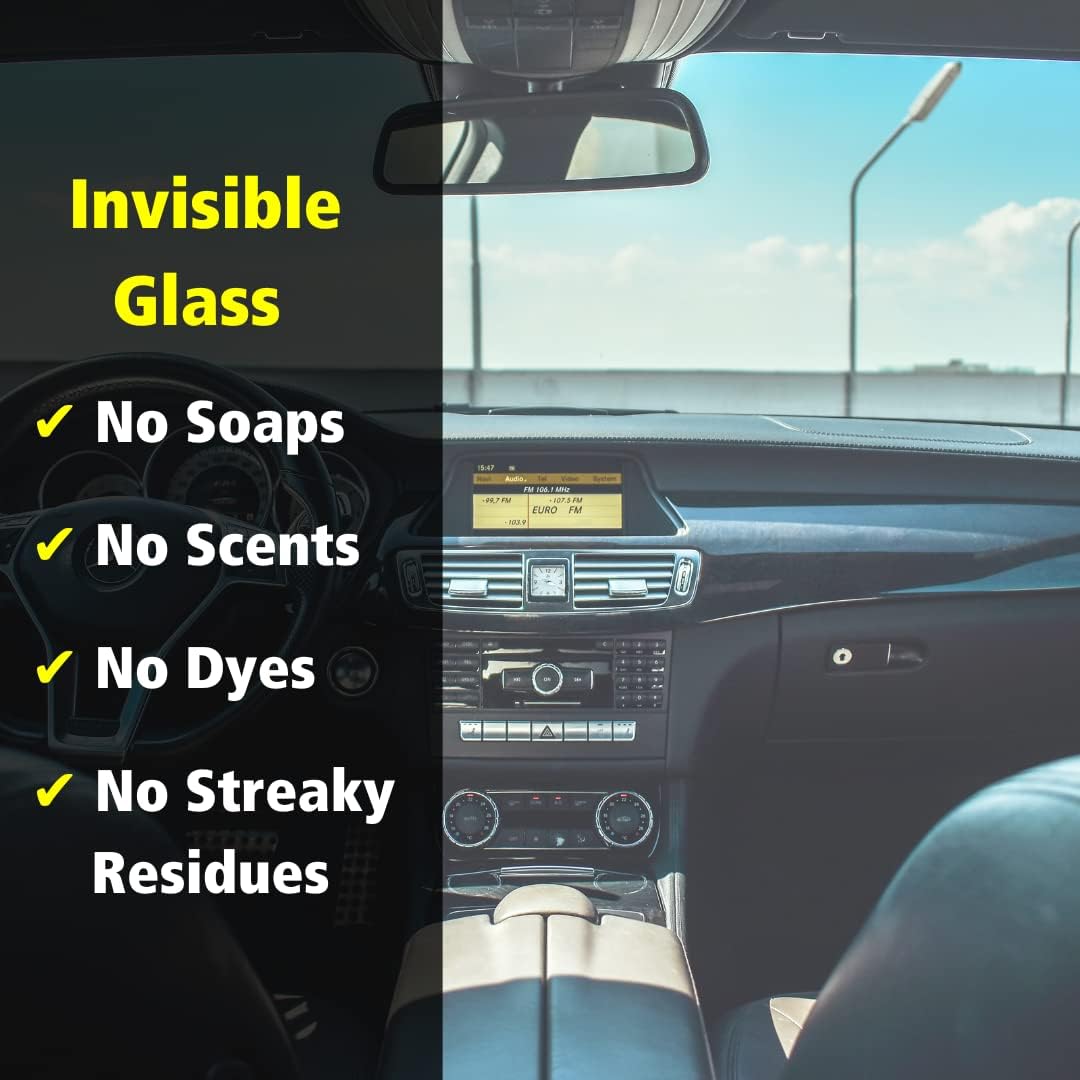 Invisible Glass 92164-4PK Premium Glass and Window Cleaner for Auto and Home Cleans Glass, Windows, Windshields, and More, Streak-Free, Ammonia-Free, Tint-Safe, 22 fl oz (Pack of 4)