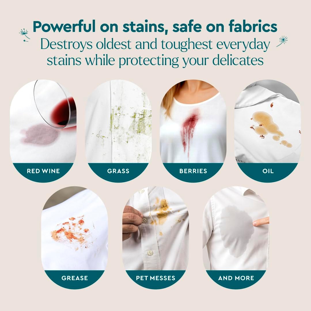 Puracy Stain Remover, Natural Based Travel and Laundry Stain Cleaner for Clothes, Baby Essentials, Kids Stains, Oil and Fabric Spot Cleaner, Unscented (Stain Remover Spray, 12 fl oz)