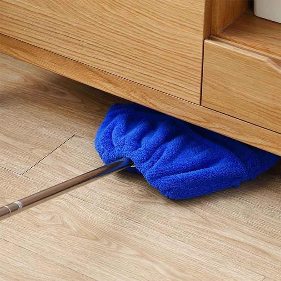 Icexeco Lazy Broom Cover Cloth, Multifunctional Lazy Brooms Cover, Washable Reusable Microfiber Broom Sweeping Refill, Wet & Dry Dual Use, Washable Mop Covers (4PCS-Brown)