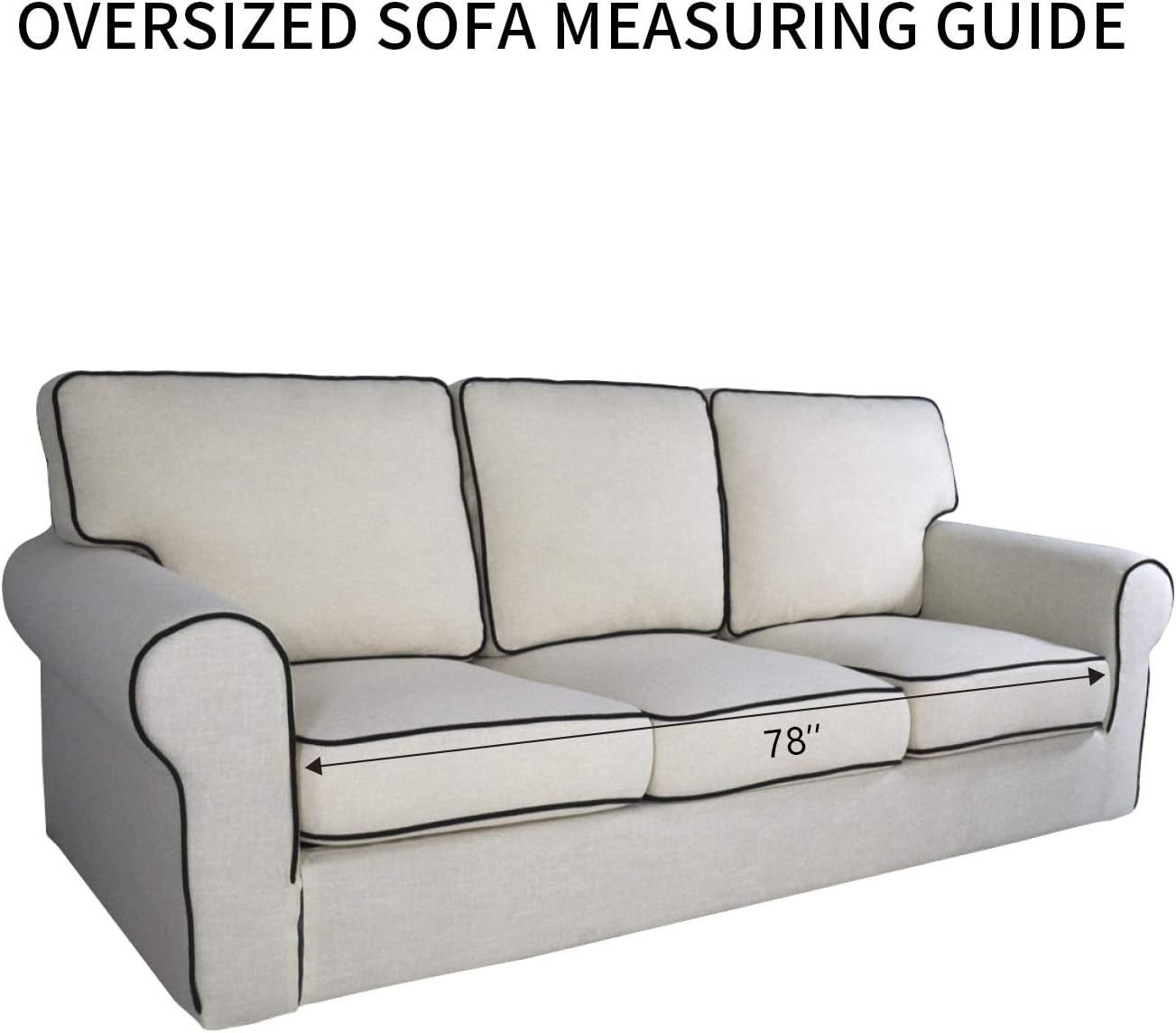 PureFit Reversible Quilted Sofa Cover, Water Resistant Slipcover Furniture Protector, Washable Couch Cover with Non Slip and Elastic Straps for Kids, Pets (Oversized Sofa, Gray/Gray)