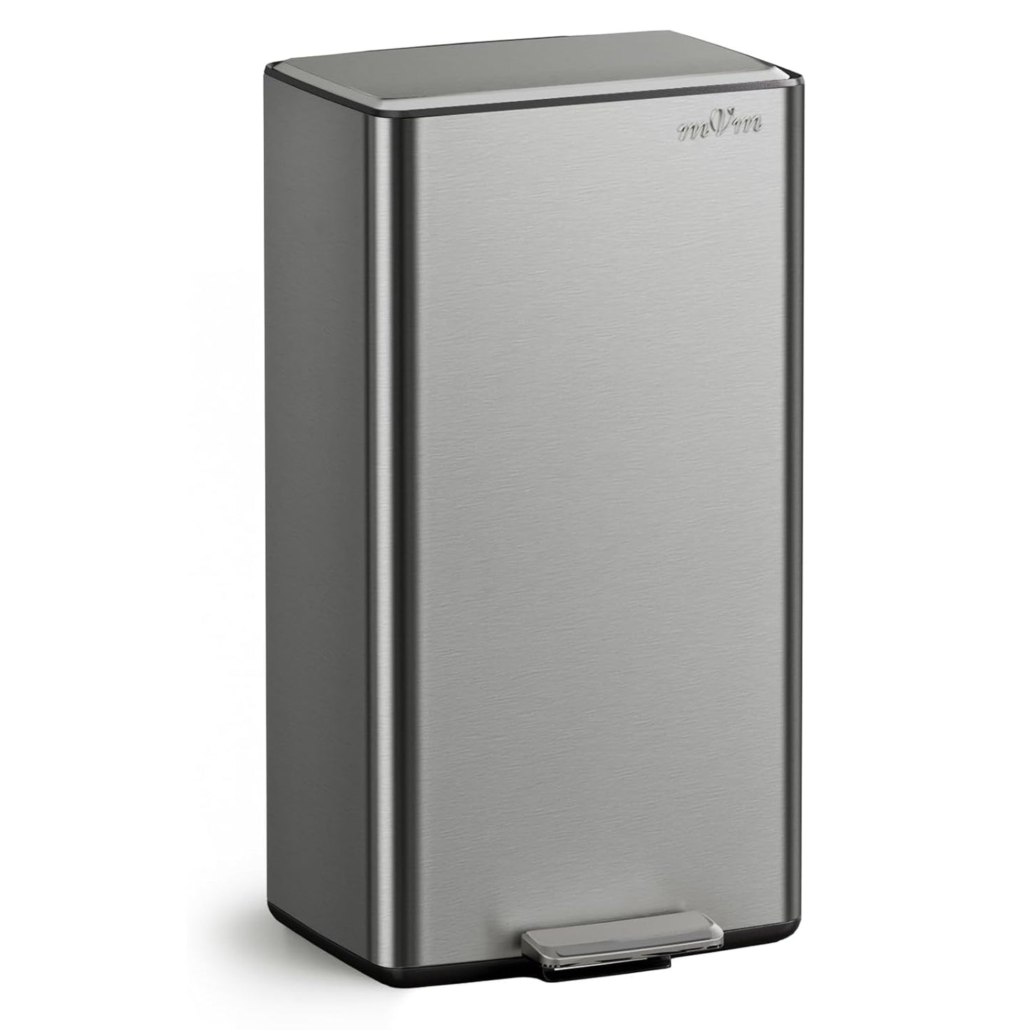 mVm 10.6 Gallon Kitchen Step Trash Can, Soft-Close and Foldable Foot Pedal Heavy Duty Bin for Offices Dorms Home Rooms (Gray)