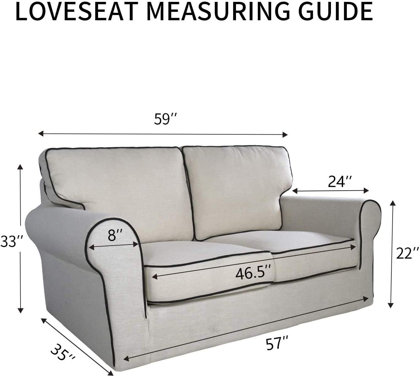 PureFit Reversible Quilted Sofa Cover, Water Resistant Slipcover Furniture Protector, Washable Couch Cover with Non Slip and Elastic Straps for Kids, Pets (Loveseat, Red/Ivory)