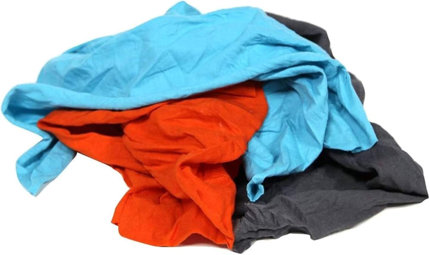 Premium Color Knit Cleaning Rags (600 lbs Pallet - 120x5 lbs. Bag) – Shop Rags Bulk for Workshops, Mechanics, Painters, and Home Use, Multipurpose Cotton T-Shirt Rags