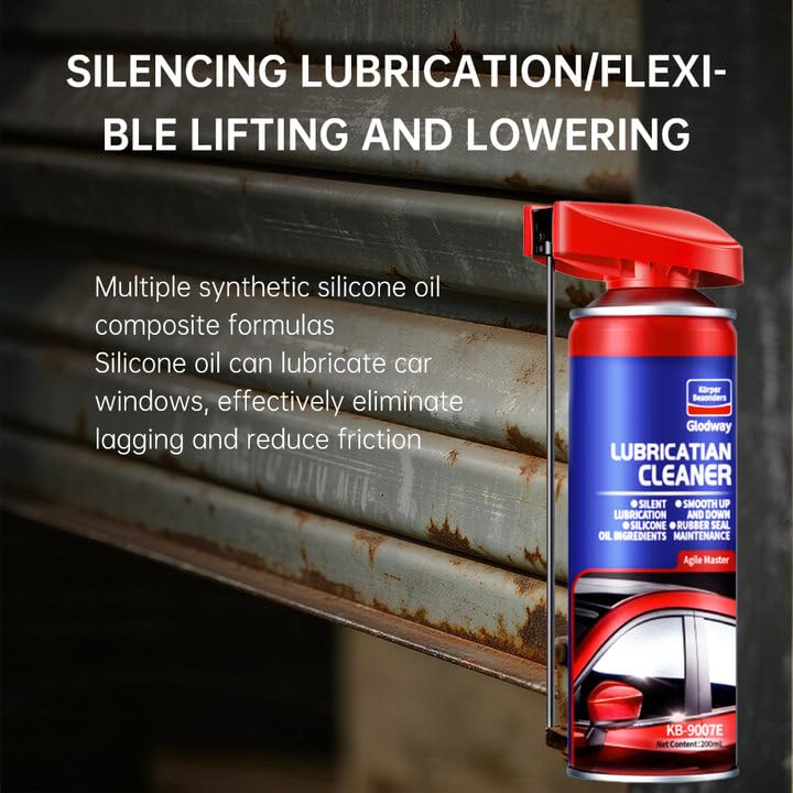 Glodway Specialist Silicone Lubricant Spary,Garage Door Lubricant Oil,with Smart Straw Sprays 2 Ways,for Door Higne,Bike,Sewing Machine,Metal Parts,10 OZ
